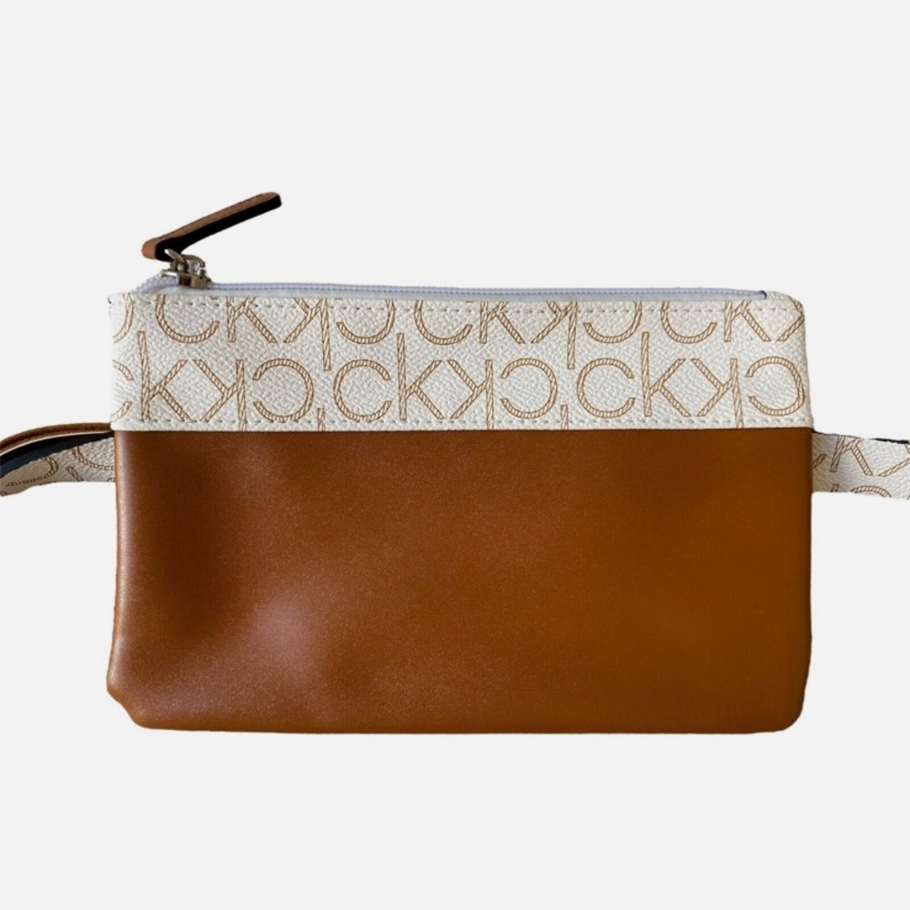 NWT Calvin‎ Klein Signature Logo Leather Belt Bag